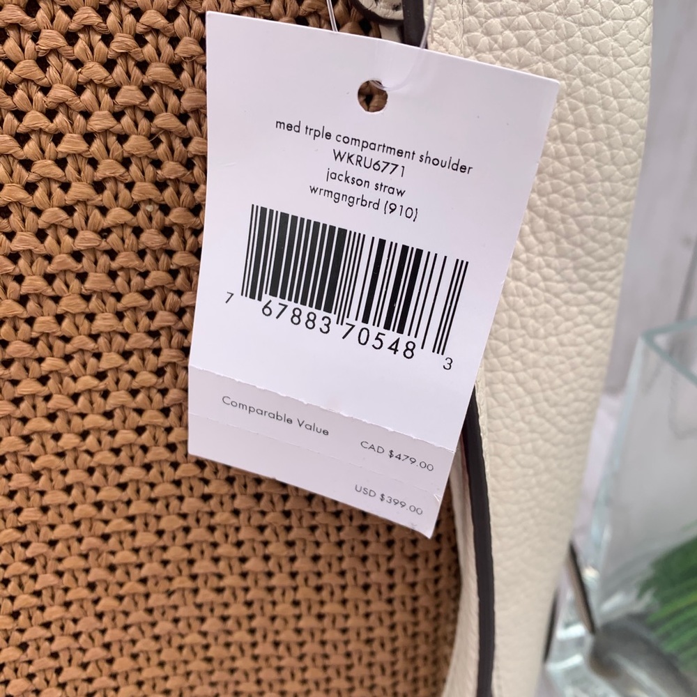 NWT KATE SPADE JACKSON STRAW MEDIUM SHOULDER BAG - Picture 5 of 6